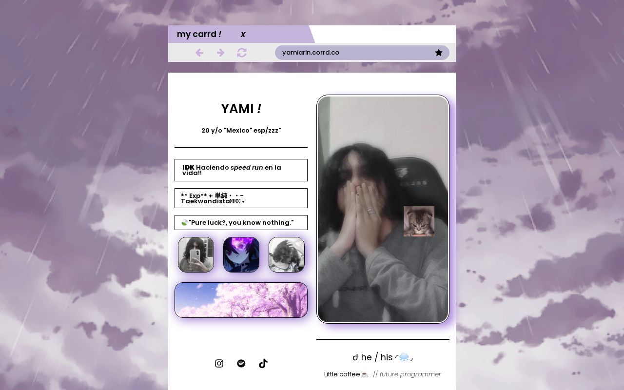 Carrd profile picture for @yamiarin